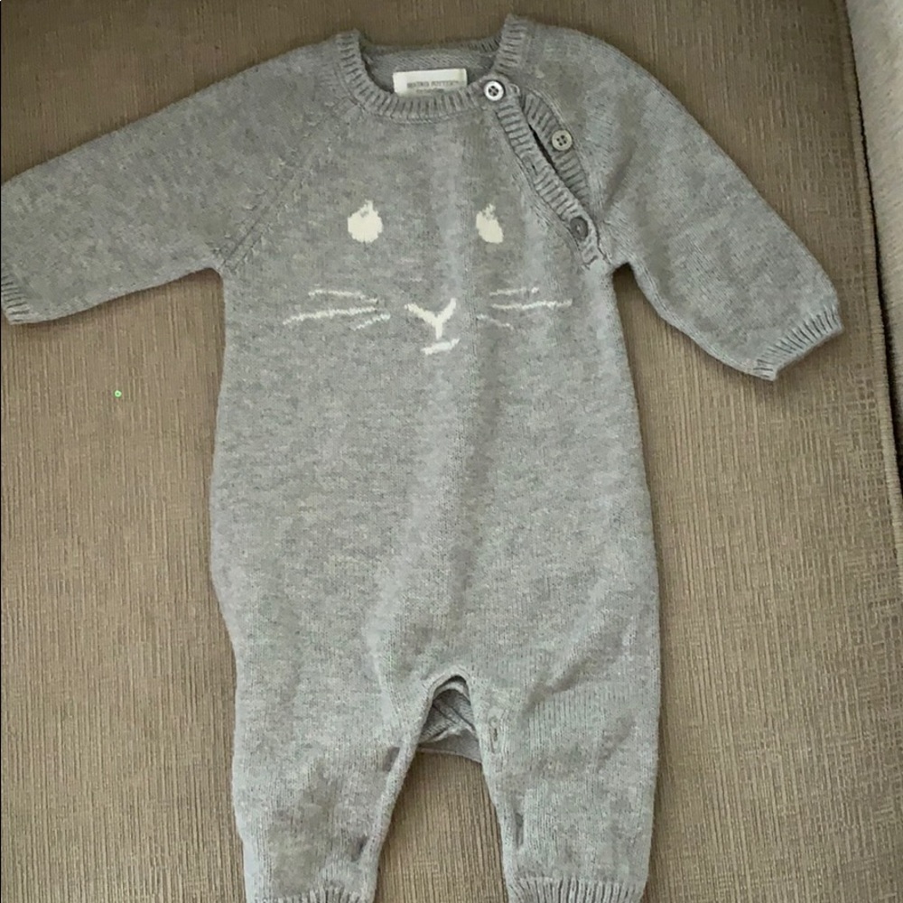 Baby gap Beatrix pottery sweater gray bodysuit